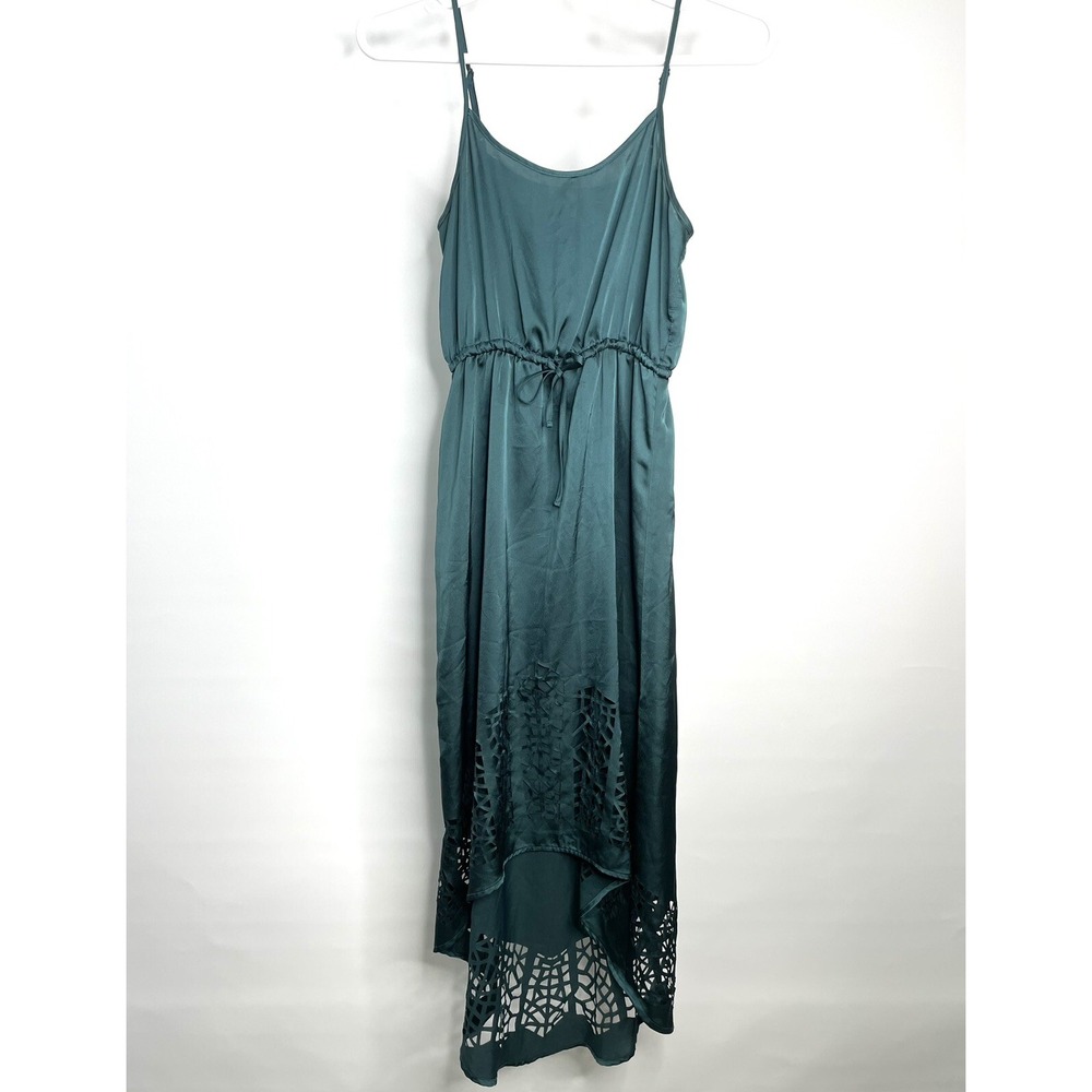 Rory Beca Forever 21 Collaboration Dress Midi Cutout Hi Low Green Size Small